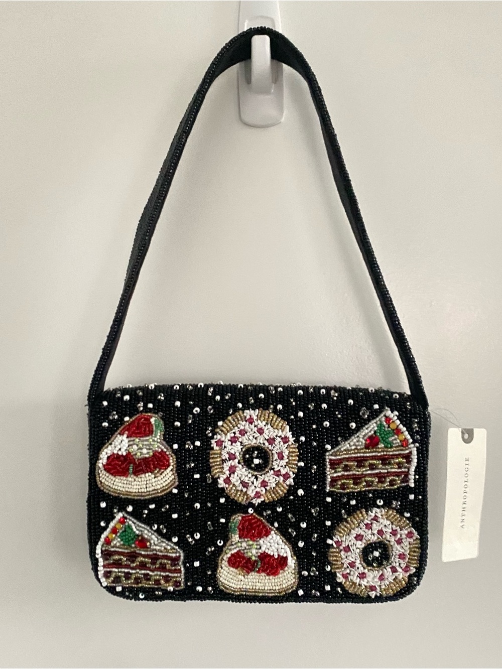Anthropologie The Fiona Beaded Bag Holiday Desserts NWT - Picture 2 of 4